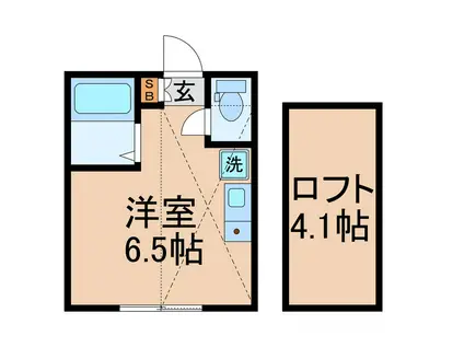 フローレス井土ヶ谷(ワンルーム/2階)の間取り写真