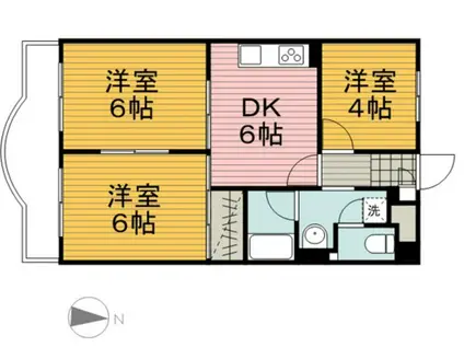 エクセルマンション楡(3DK/3階)の間取り写真