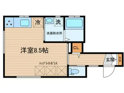 タイキクランテーシ南品川3(ワンルーム/1階)の間取り写真