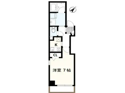 GOTHAM・R(1K/5階)の間取り写真