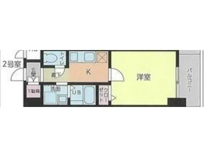 第18金山フクマルビル(1K/7階)の間取り写真