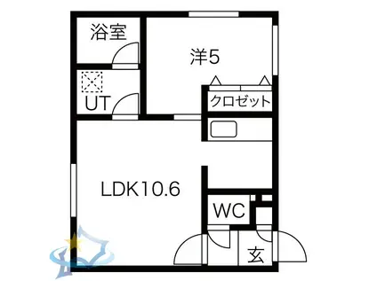 ブロッサム琴似(1LDK/4階)の間取り写真