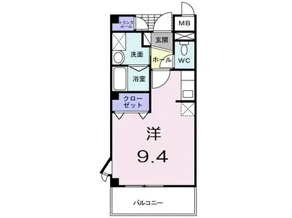 リバーレイクヒルズ(ワンルーム/3階)の間取り写真