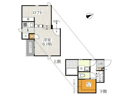 レジディア大島(1K/7階)の間取り写真