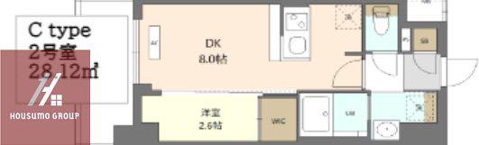 エスリードレジデンス ザ・グラン 梅田イースト(1LDK/7階)の間取り写真