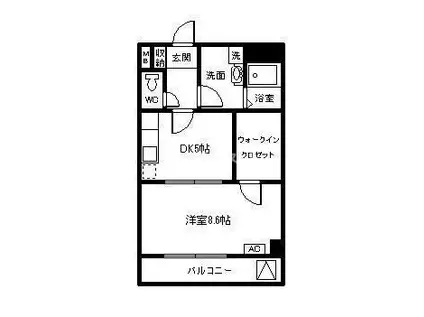 REREVE ZERO(1DK/2階)の間取り写真