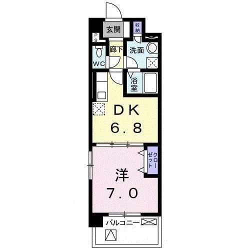 カーロ.アロッジオ(1DK/1階)の間取り写真