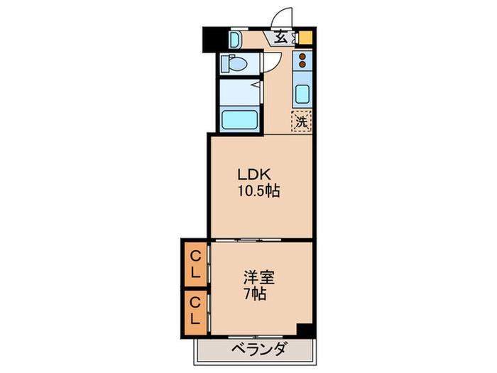 コンフォルトI(1LDK/3階)の間取り写真