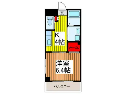 COMODO VITA(1K/2階)の間取り写真