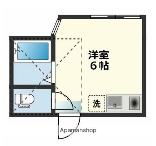 根岸プリチャーズ(ワンルーム/1階)の間取り写真