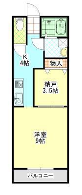 エトワールYUBUNSHAIII(1K/2階)の間取り写真