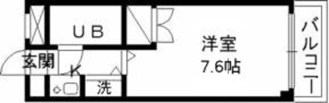 ジョイフル玉川学園(1K/4階)の間取り写真