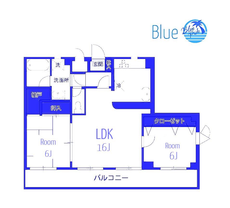 リバーサイドバレス(2LDK/3階)の間取り写真