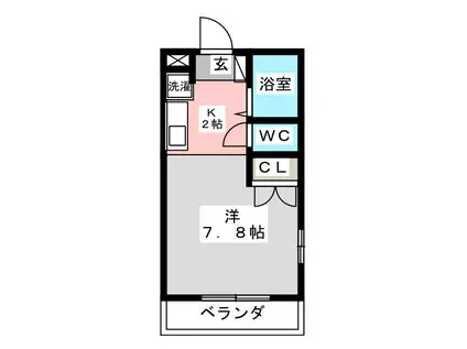 VIPA(1K/2階)の間取り写真