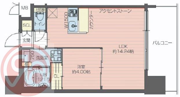 プレジオ大正(1LDK/2階)の間取り写真