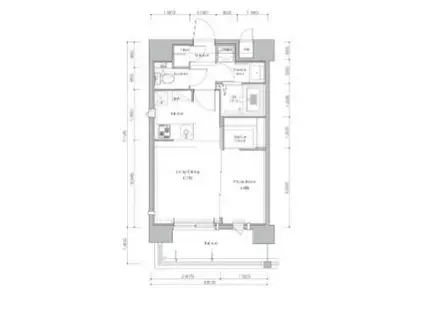 ネストピア大濠公園駅前II(1LDK/6階)の間取り写真