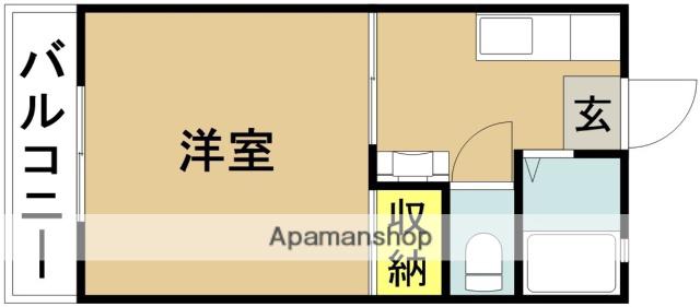 フェリーチェ小牧台(1K/2階)の間取り写真