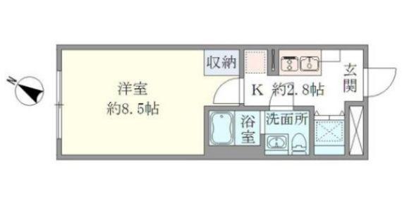 HTピア赤坂(1K/3階)の間取り写真