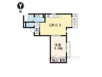 SHAMAISON呉春(1LDK/3階)の間取り写真