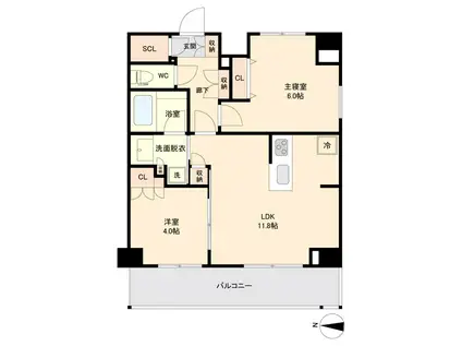 KI-LIGHTKINSHICHO KI-LIGHTKINSHICHO(2LDK/5階)の間取り写真