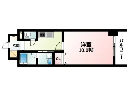 セレッソコート新大阪(1K/7階)の間取り写真