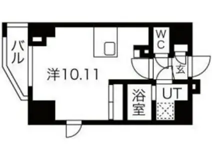 ルネサンスコート両国リバーテラス(ワンルーム/4階)の間取り写真
