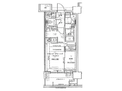 ザ・レジデンス蒲田アイリスコート(1LDK/3階)の間取り写真