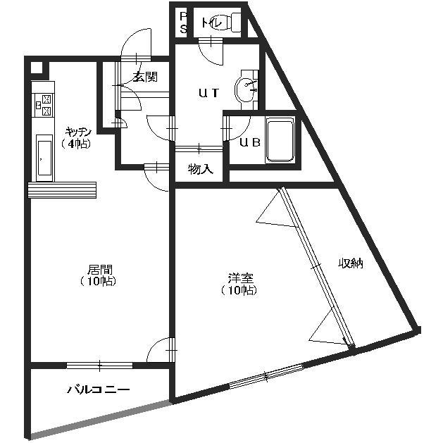 プレセランス・函館山(1LDK/6階)の間取り写真