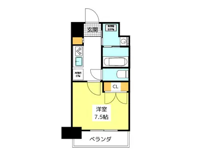 CLUB ORIENT BLD NO.122(1K/6階)の間取り写真