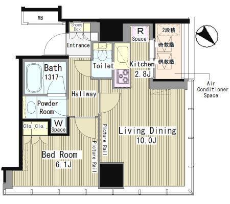 MY TOWER RESIDENCE(1LDK/17階)の間取り写真