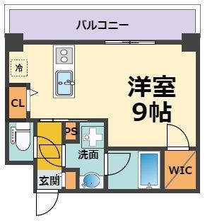 ALBA甲子園口(1K/5階)の間取り写真