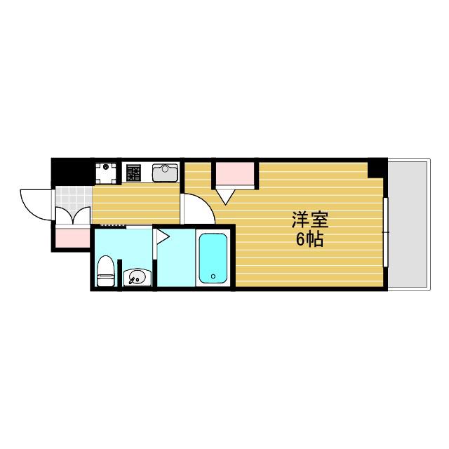 エステムコート新大阪リンクス(1K/9階)の間取り写真