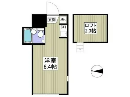 レジデンス中野(ワンルーム/2階)の間取り写真