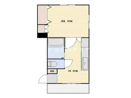 コーポ芙蓉(1DK/4階)の間取り写真