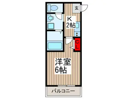 プリマベーラ武蔵浦和(1K/1階)の間取り写真