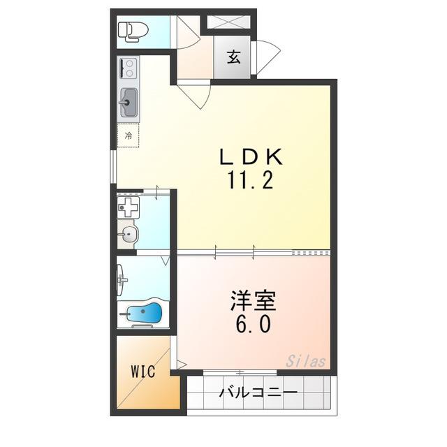 フジパレス花園II番館(1LDK/3階)の間取り写真