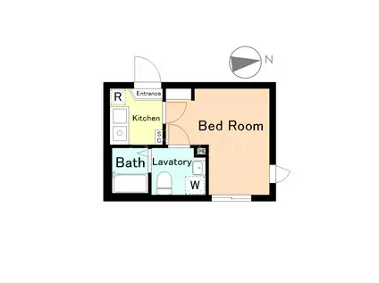 CHUM DAISHI(1K/1階)の間取り写真