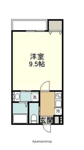 グレアス勝田台(1K/1階)の間取り写真