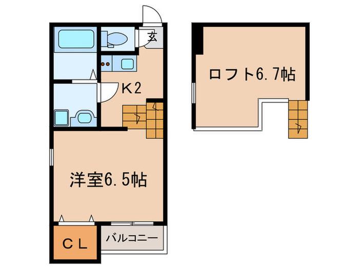 SHI-SHI(1K/1階)の間取り写真