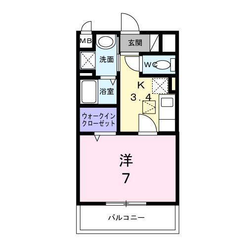 リッシュ(1K/2階)の間取り写真