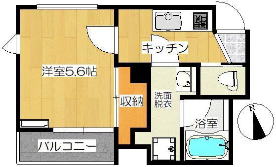 モーレンべーク(1K/1階)の間取り写真
