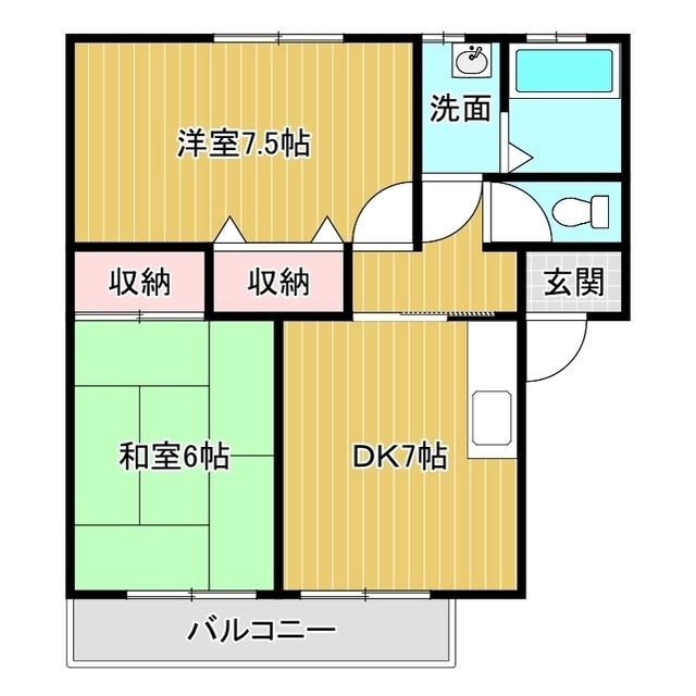 めぞん一刻II(2DK/3階)の間取り写真