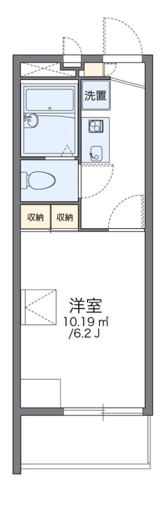 レオパレスコスモスI(1K/1階)の間取り写真
