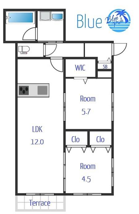 MAISON DE FAMILLE(2LDK/1階)の間取り写真
