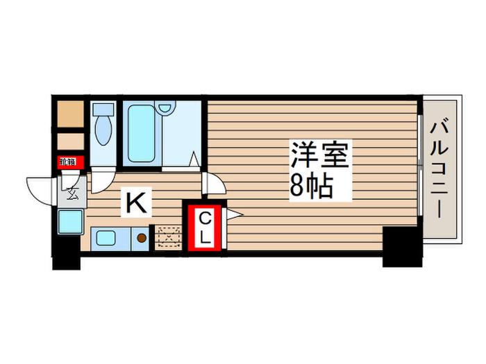 マリンガーデン妙典(1K/2階)の間取り写真
