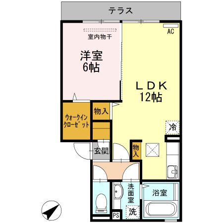 ラ・サクラ・サクラ・II(1LDK/1階)の間取り写真