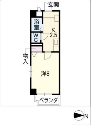 サングレイ本郷(1K/1階)の間取り写真