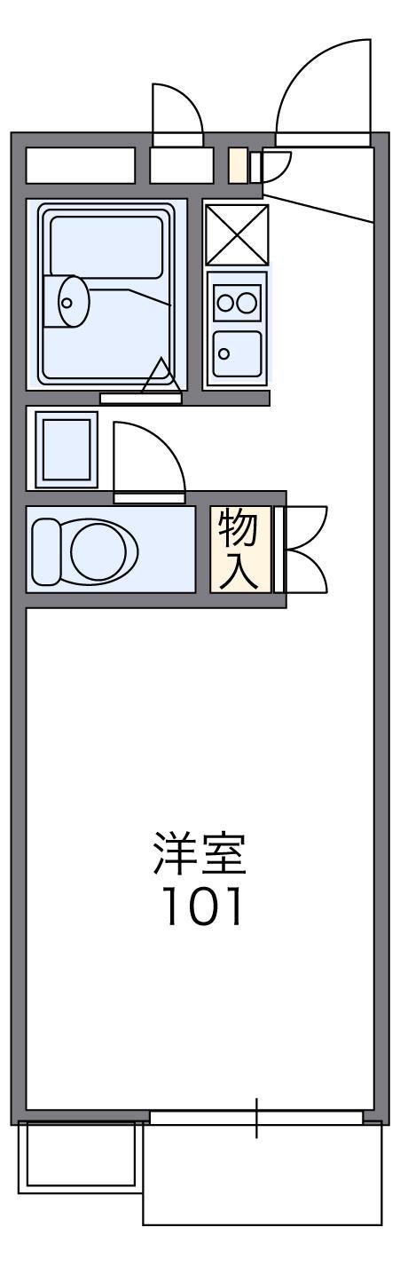 レオパレスオームラ(1K/2階)の間取り写真