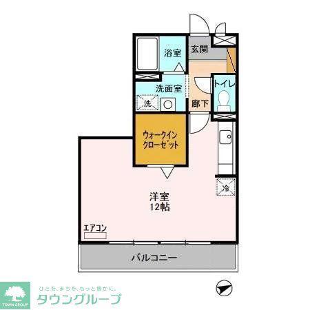 アピテ・プレミール(ワンルーム/3階)の間取り写真