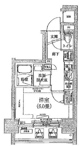 アイル横浜関内(1K/7階)の間取り写真
